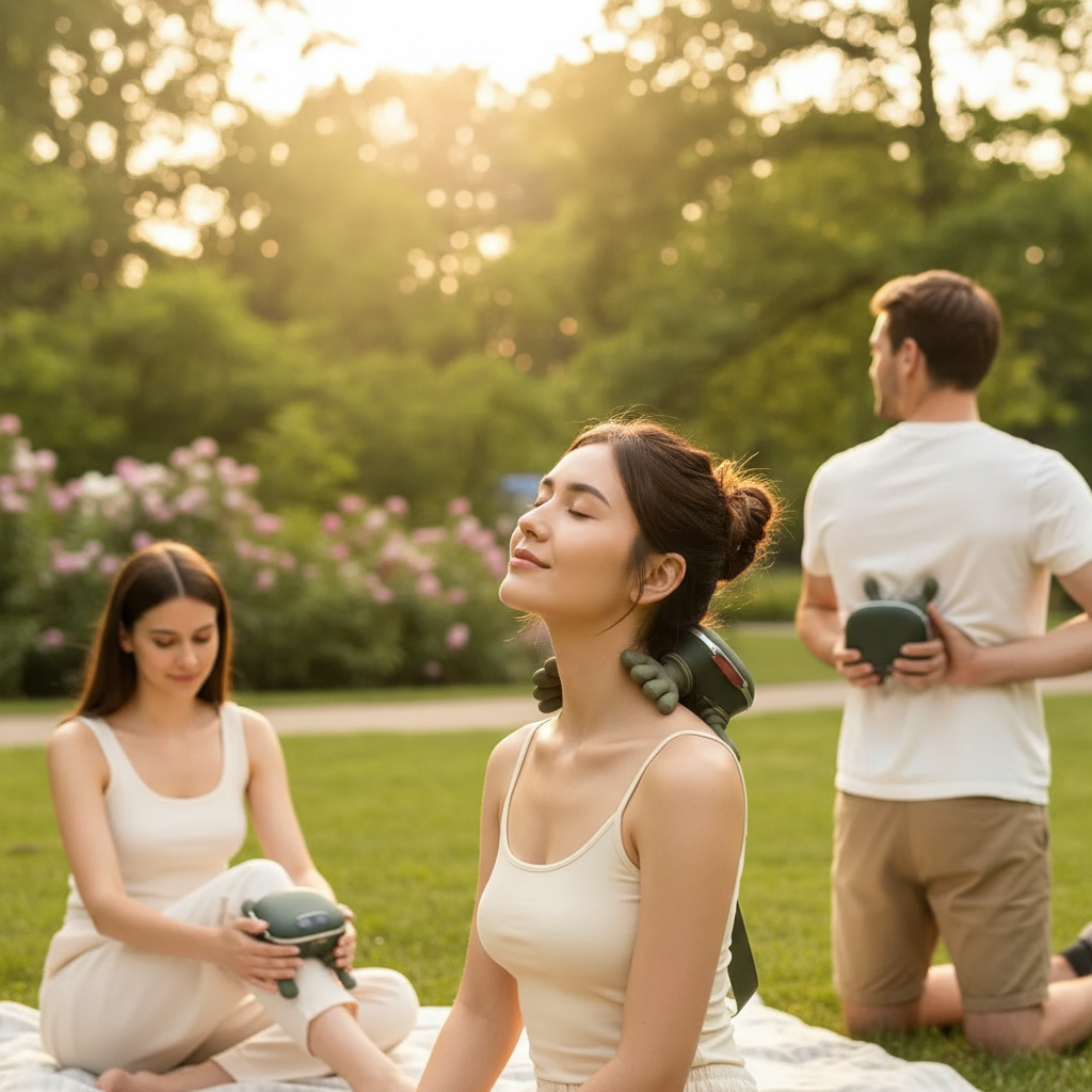 Bionic Finger Neck Shoulder Massager Wireless Neck Cervical Trapezius Kneading Massage Shawl Brushless Motor Neck masajeador