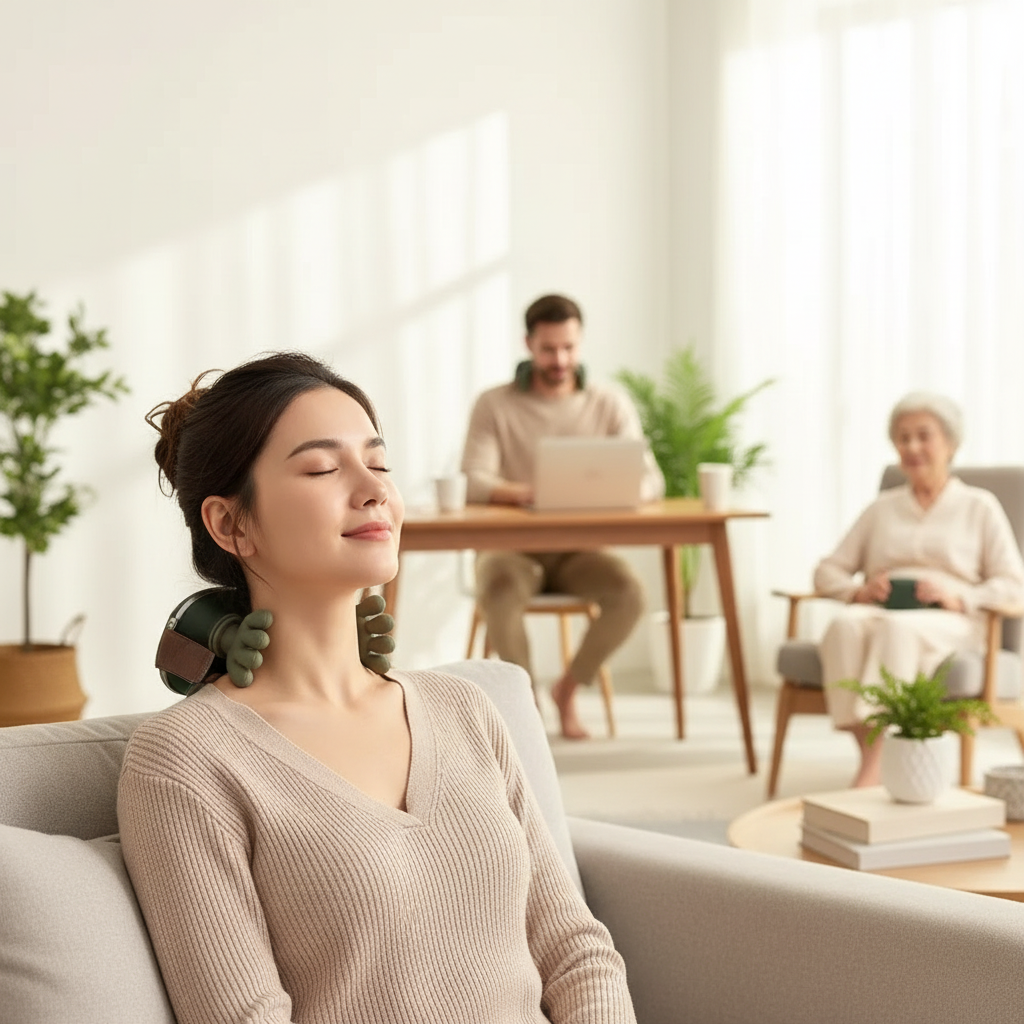 Bionic Finger Neck Shoulder Massager Wireless Neck Cervical Trapezius Kneading Massage Shawl Brushless Motor Neck masajeador